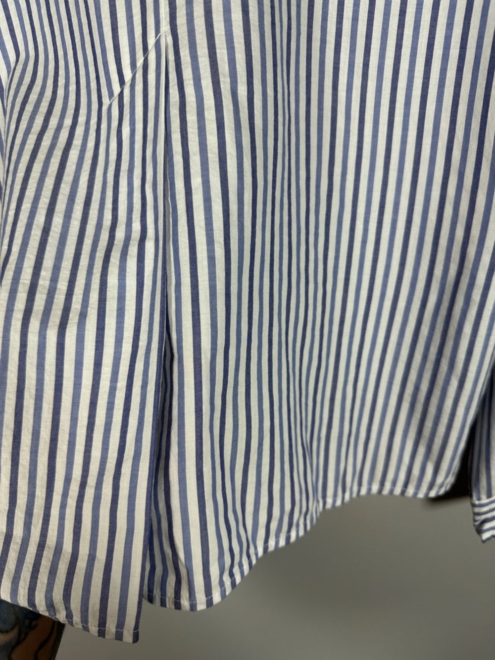 Everlane Cropped Striped Cotton Button Down The Woven PJ Top NWT Small - Picture 13 of 13